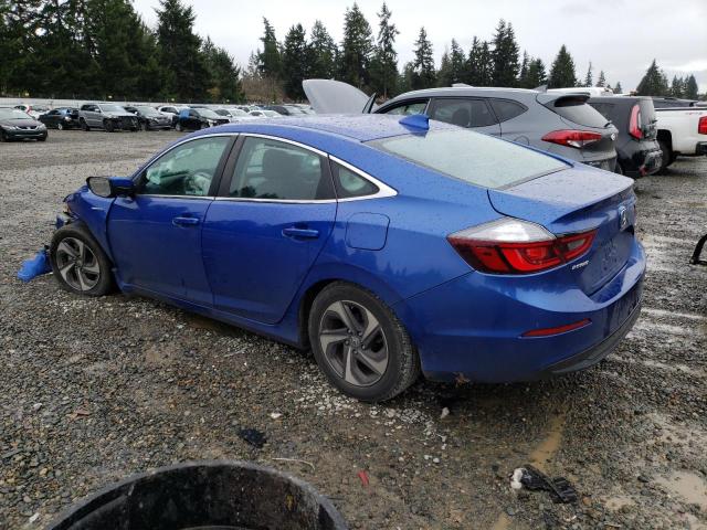 19XZE4F55KE026039 - 2019 HONDA INSIGHT EX BLUE photo 2