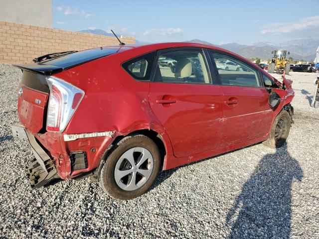 JTDKN3DU1F1937905 - 2015 TOYOTA PRIUS RED photo 3