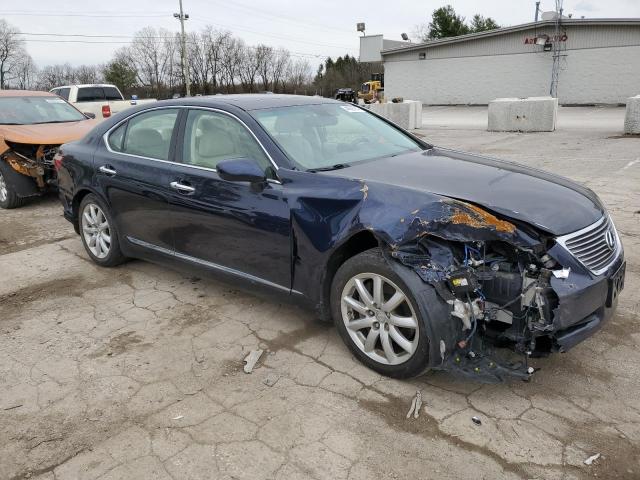 JTHBL46F375004123 - 2007 LEXUS LS 460 BLUE photo 4