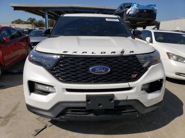 1FM5K8GCXMGA46636 - 2021 FORD EXPLORER ST WHITE photo 5