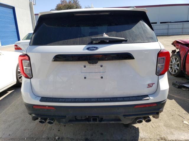 1FM5K8GCXMGA46636 - 2021 FORD EXPLORER ST WHITE photo 6