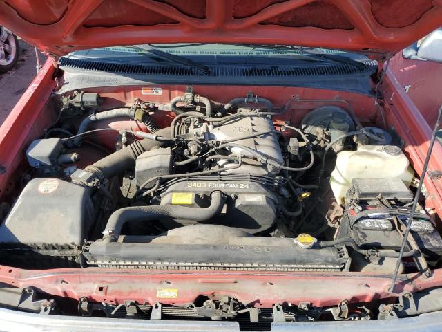 JT4TN14D8T0020535 - 1996 TOYOTA T100 XTRACAB SR5 RED photo 11