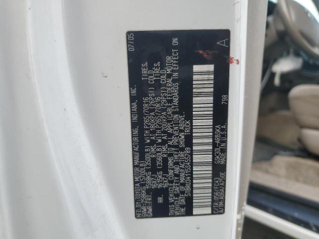 5TBRU34115S455789 - 2005 TOYOTA TUNDRA ACCESS CAB SR5 WHITE photo 13