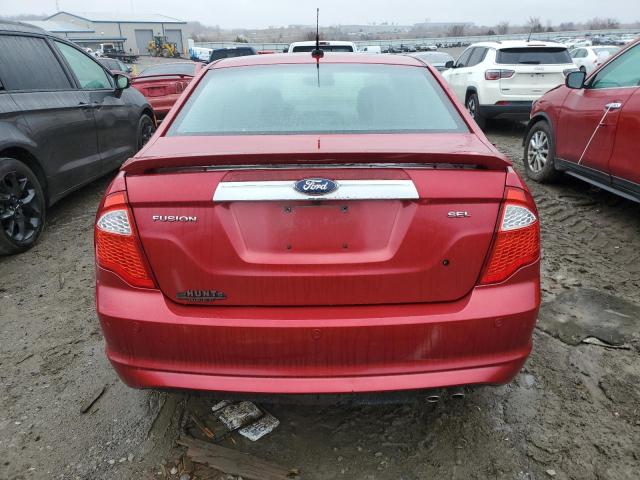 3FAHP0JA4CR224100 - 2012 FORD FUSION SEL RED photo 6