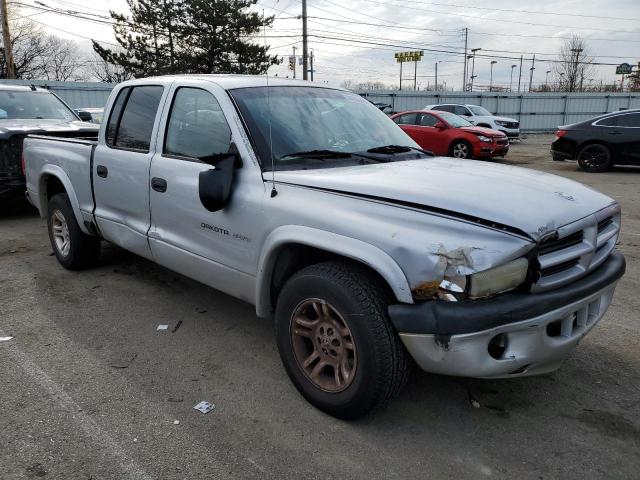 1B7HL38NX2S709134 - 2002 DODGE DAKOTA QUAD SPORT SILVER photo 4