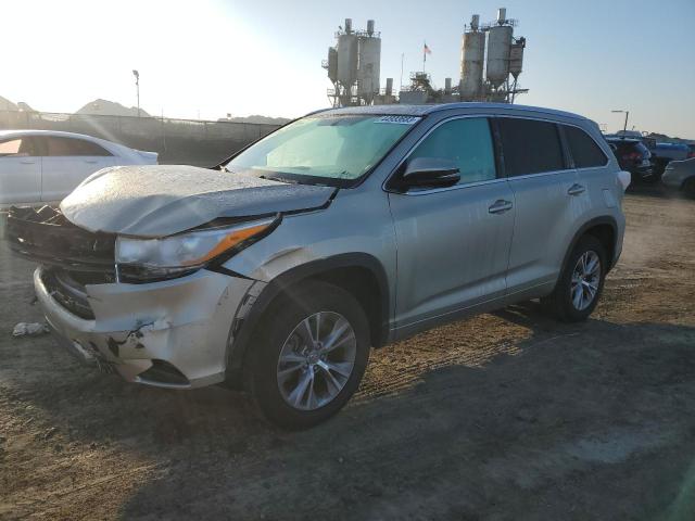 5TDKKRFH2ES006827 - 2014 TOYOTA HIGHLANDER XLE SILVER photo 1
