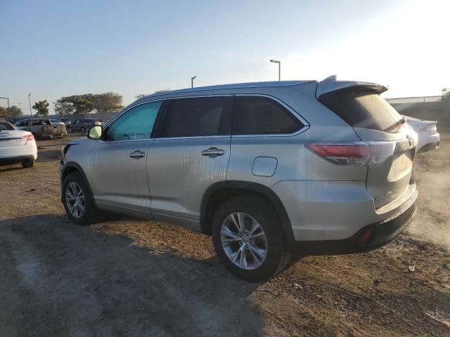 5TDKKRFH2ES006827 - 2014 TOYOTA HIGHLANDER XLE SILVER photo 2