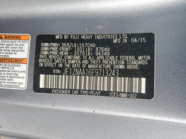 JF1ZNAA16F9713243 - 2015 TOYOTA SCION FR-S ვერცხლისფერი ფოტო 12