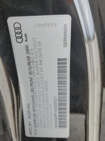 WAUGGAFR1EA033027 - 2014 AUDI S5 PREMIUM PLUS 黑色 照片 12