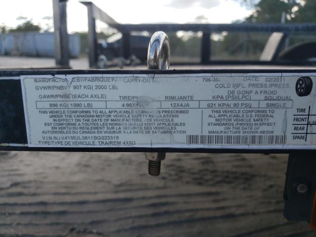 4YMUL0611BG023318 - 2011 UTILITY TRAILER Qara foto 10