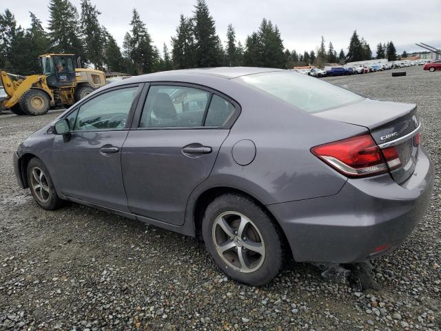 19XFB2F72FE211995 - 2015 HONDA CIVIC SE GRAY photo 2