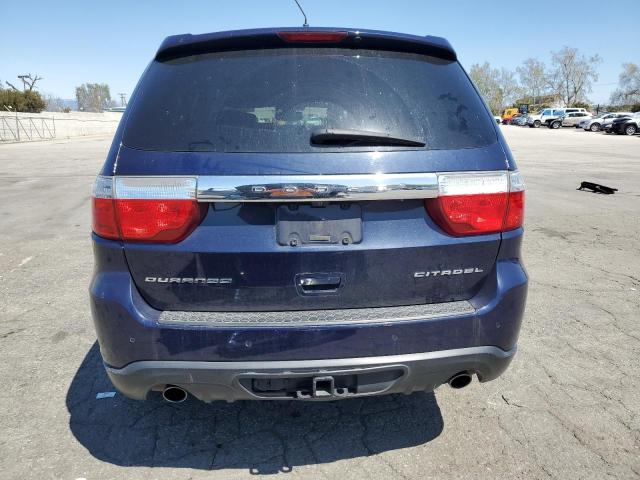 1C4SDHET7CC229728 - 2012 DODGE DURANGO CITADEL BLUE photo 6