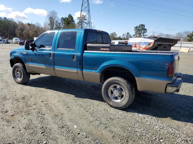 1FTNW21FX2EA21107 - 2002 FORD F250 SUPER DUTY BLUE photo 2