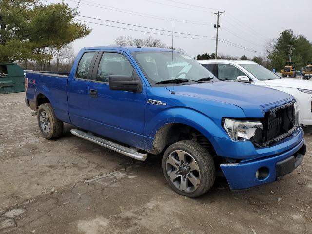 1FTFX1EF5BFD25400 - 2011 FORD F150 SUPER CAB BLUE photo 4