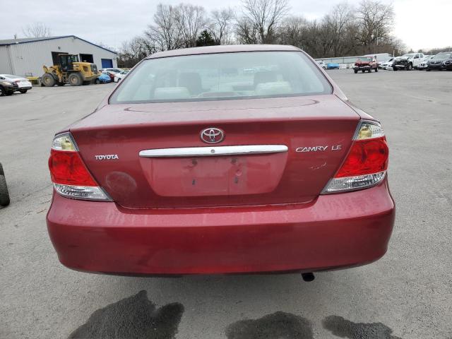 4T1BE30K05U014828 - 2005 TOYOTA CAMRY LE RED photo 6