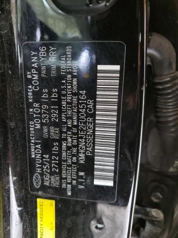 KMHGN4JE2FU045164 - 2015 HYUNDAI GENESIS 3.8L BLACK photo 13