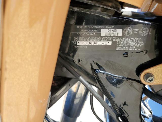 1HD1FCW126Y613721 - 2006 HARLEY-DAVIDSON FLHTCUI ოქროსფერი ფოტო 10