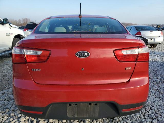 KNADM4A37D6106791 - 2013 KIA RIO LX RED photo 6