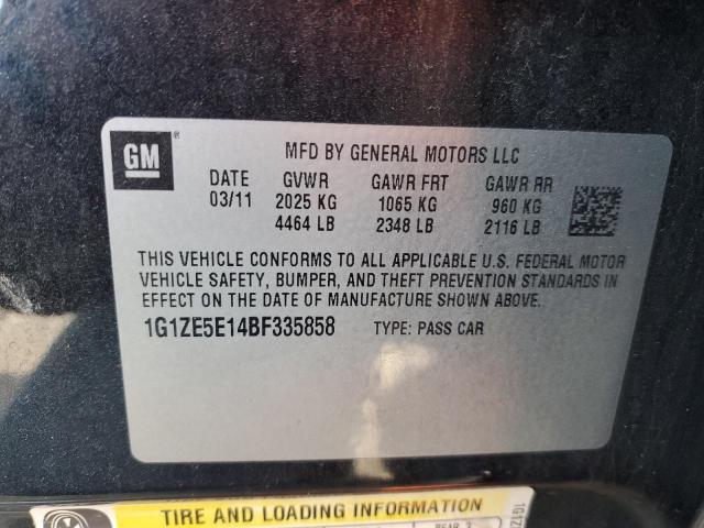 1G1ZE5E14BF335858 - 2011 CHEVROLET MALIBU LTZ BLACK photo 12