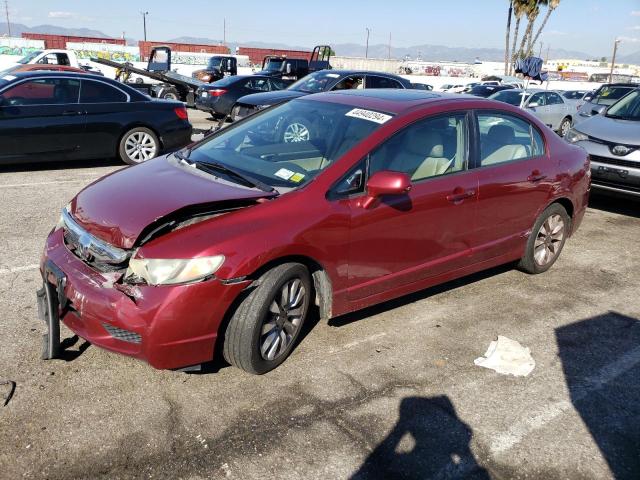 2HGFA16989H343507 - 2009 HONDA CIVIC EXL ბურგუნდია ფოტო 1