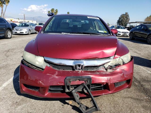 2HGFA16989H343507 - 2009 HONDA CIVIC EXL ბურგუნდია ფოტო 5