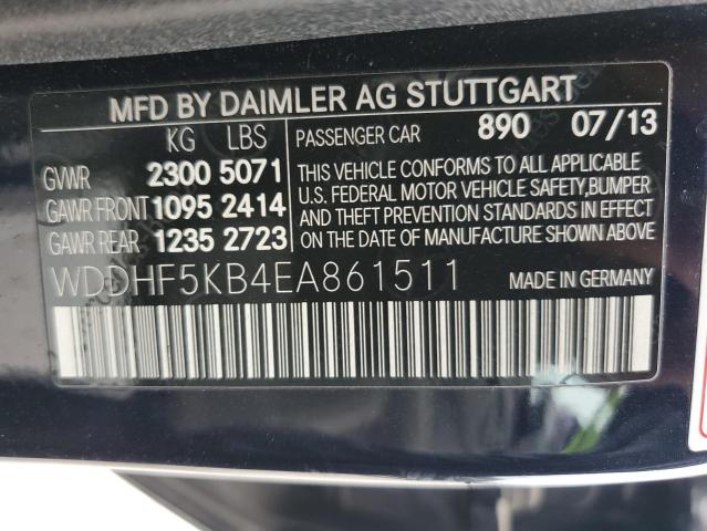 WDDHF5KB4EA861511 - 2014 MERCEDES-BENZ E 350 BLUE photo 13