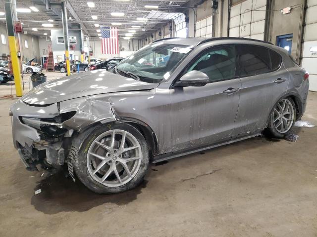 ZASFAKNN3J7B59506 - 2018 ALFA ROMEO STELVIO TI SPORT GRAY photo 1