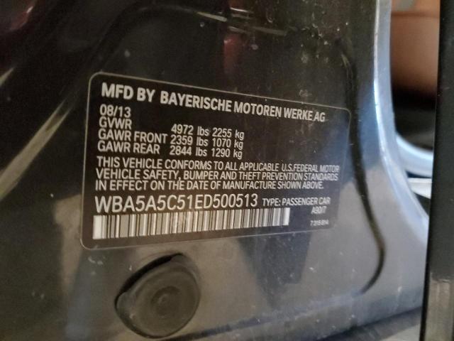 WBA5A5C51ED500513 - 2014 BMW 528 I GRAY photo 12