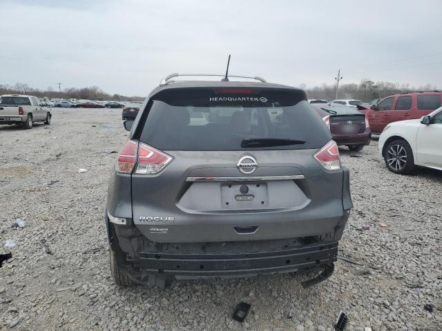 KNMAT2MT8GP640843 - 2016 NISSAN ROGUE S GRAY photo 6