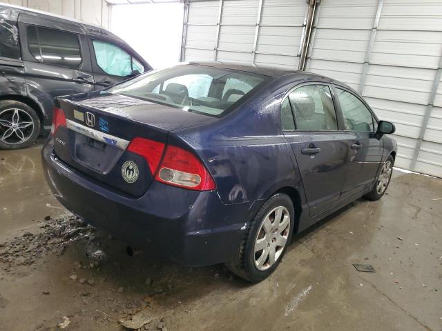 2HGFA16549H546312 - 2009 HONDA CIVIC LX BLUE photo 3