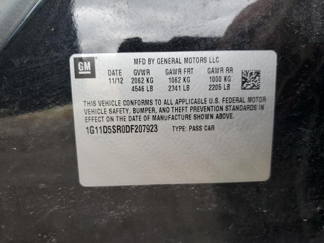 1G11D5SR0DF207923 - 2013 CHEVROLET MALIBU 1LT 黑色 照片 12