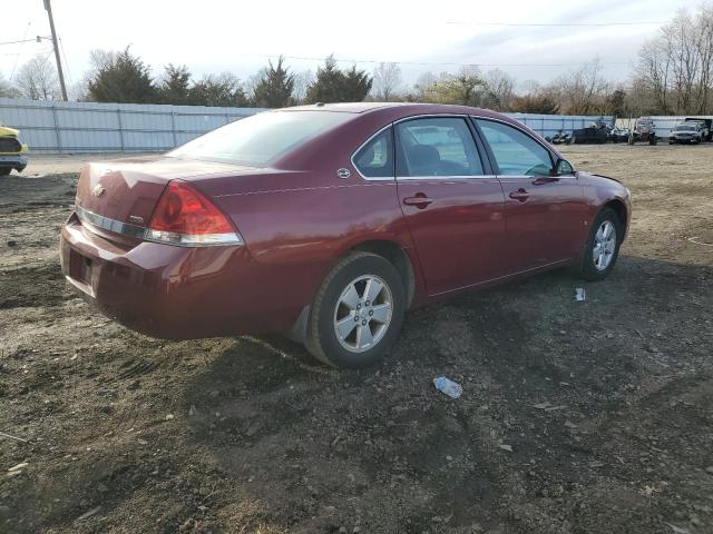 2G1WT55K489110794 - 2008 CHEVROLET IMPALA LT BURGUNDY photo 3