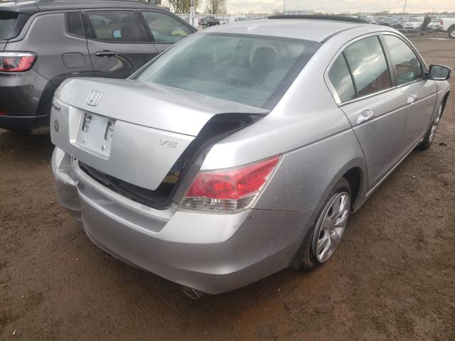 1HGCP36818A007182 - 2008 HONDA ACCORD EXL SILVER photo 4