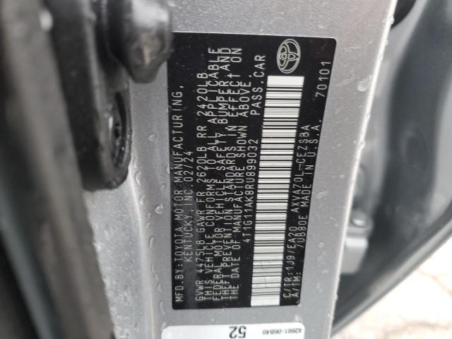4T1G11AK8RU899032 - 2024 TOYOTA CAMRY SE NIGHT SHADE SILVER photo 13