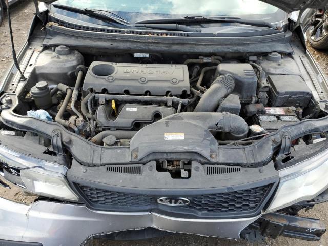 KNAFU6A20C5522522 - 2012 KIA FORTE EX GRAY photo 11