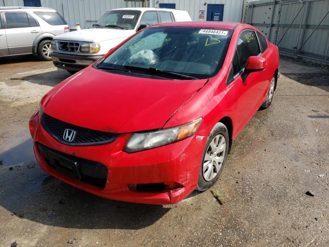 2HGFG3B51CH534223 - 2012 HONDA CIVIC LX RED photo 2