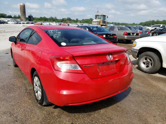 2HGFG3B51CH534223 - 2012 HONDA CIVIC LX RED photo 3