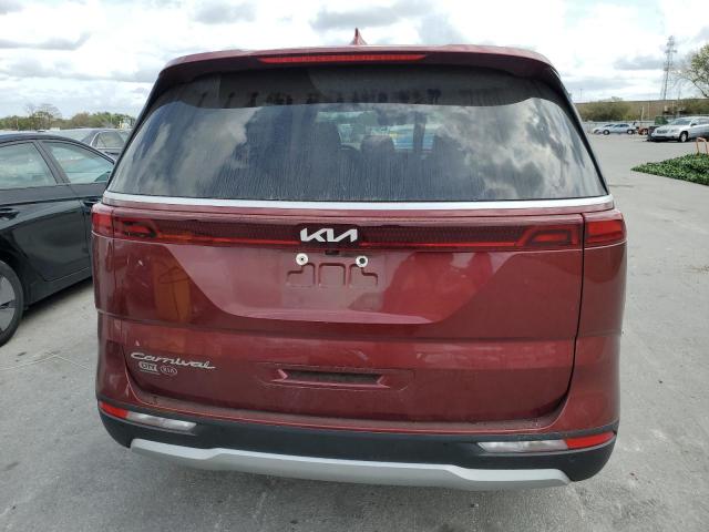 KNDNB4H36N6092497 - 2022 KIA CARNIVAL LX BURGUNDY photo 6