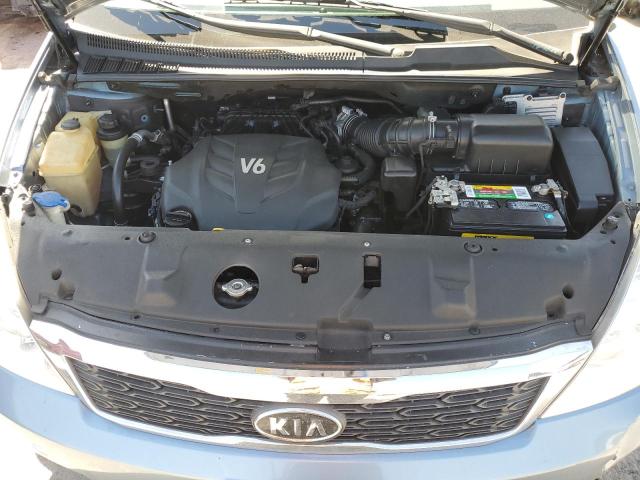 KNDMG4C71C6415374 - 2012 KIA SEDONA LX BLUE photo 11