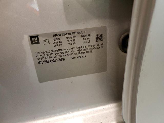 1G11B5SA2GF109397 - 2016 CHEVROLET MALIBU LIM LS SILVER photo 12