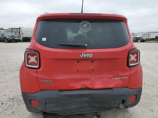 ZACCJADT5GPC83357 - 2016 JEEP RENEGADE LIMITED RED photo 6