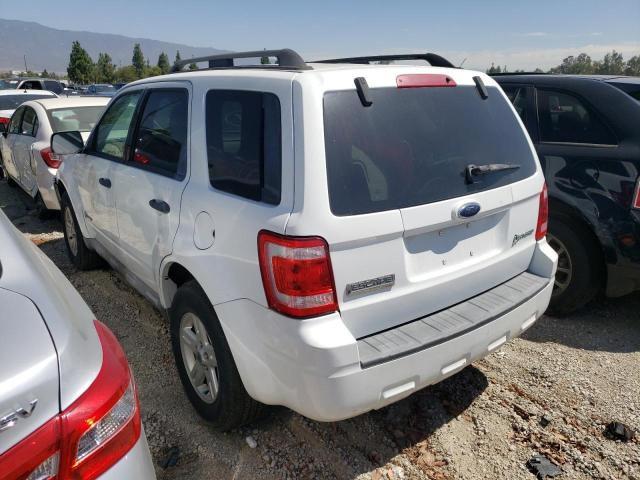 1FMCU49369KB39472 - 2009 FORD ESCAPE HYBRID WHITE photo 2