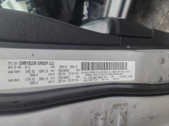 1C4RDJDG8CC126893 - 2012 DODGE DURANGO CREW SILVER photo 10