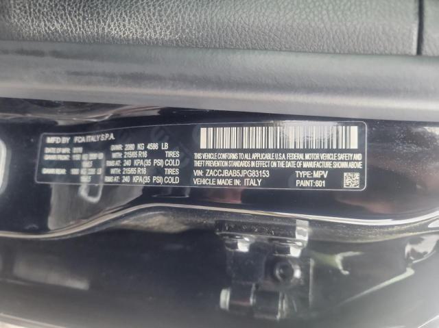 ZACCJBAB5JPG83153 - 2018 JEEP RENEGADE SPORT Սև լուսանկար 10