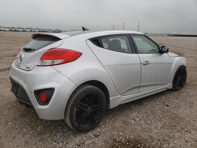 KMHTC6AE0DU122255 - 2013 HYUNDAI VELOSTER TURBO SILVER photo 3