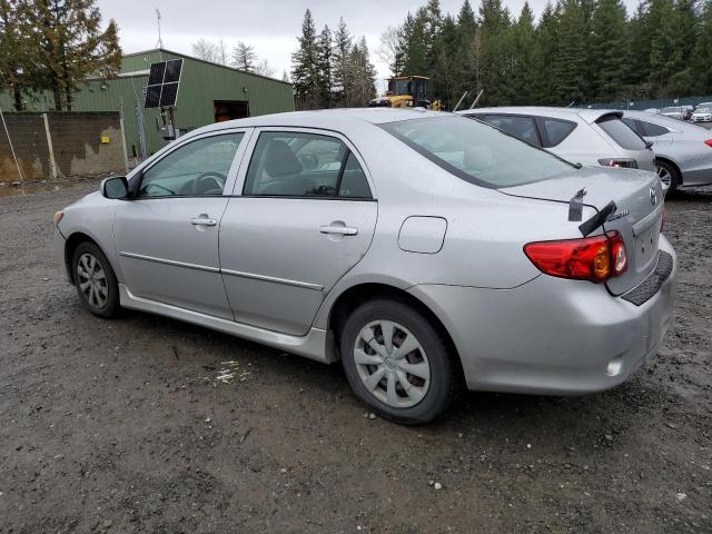 JTDBL40E599084702 - 2009 TOYOTA COROLLA BASE SILVER photo 2