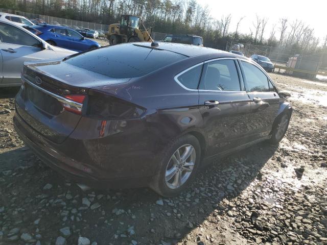 3FA6P0HD2JR264437 - 2018 FORD FUSION SE BURGUNDY photo 3