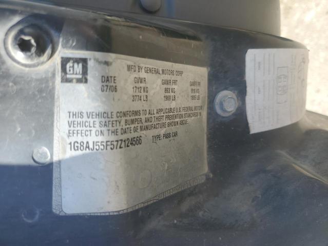 1G8AJ55F57Z124566 - 2007 SATURN ION LEVEL 2 SILVER photo 12