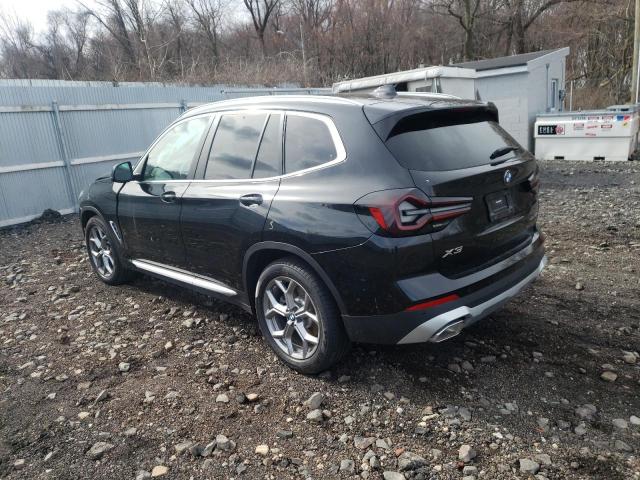 5UX53DP0XP9R38666 - 2023 BMW X3 XDRIVE30I Սև լուսանկար 2