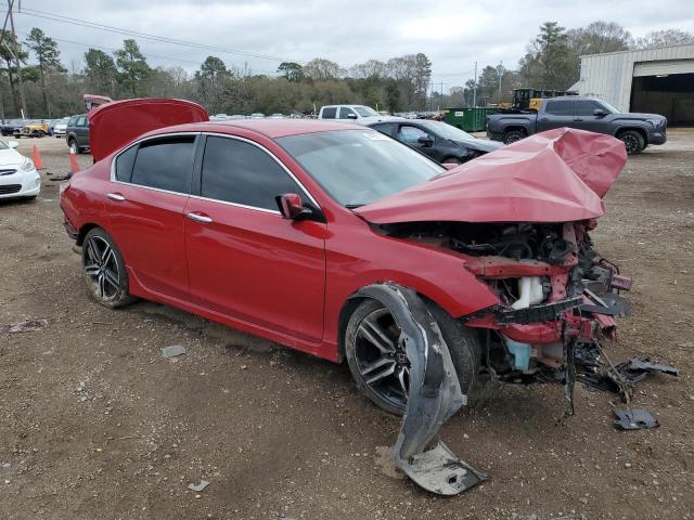 1HGCR2F50HA000640 - 2017 HONDA ACCORD SPORT RED photo 4